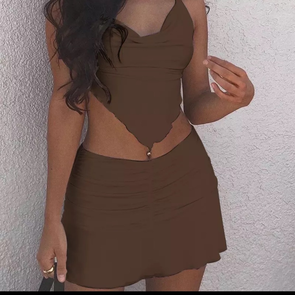 Sexy brown skirt